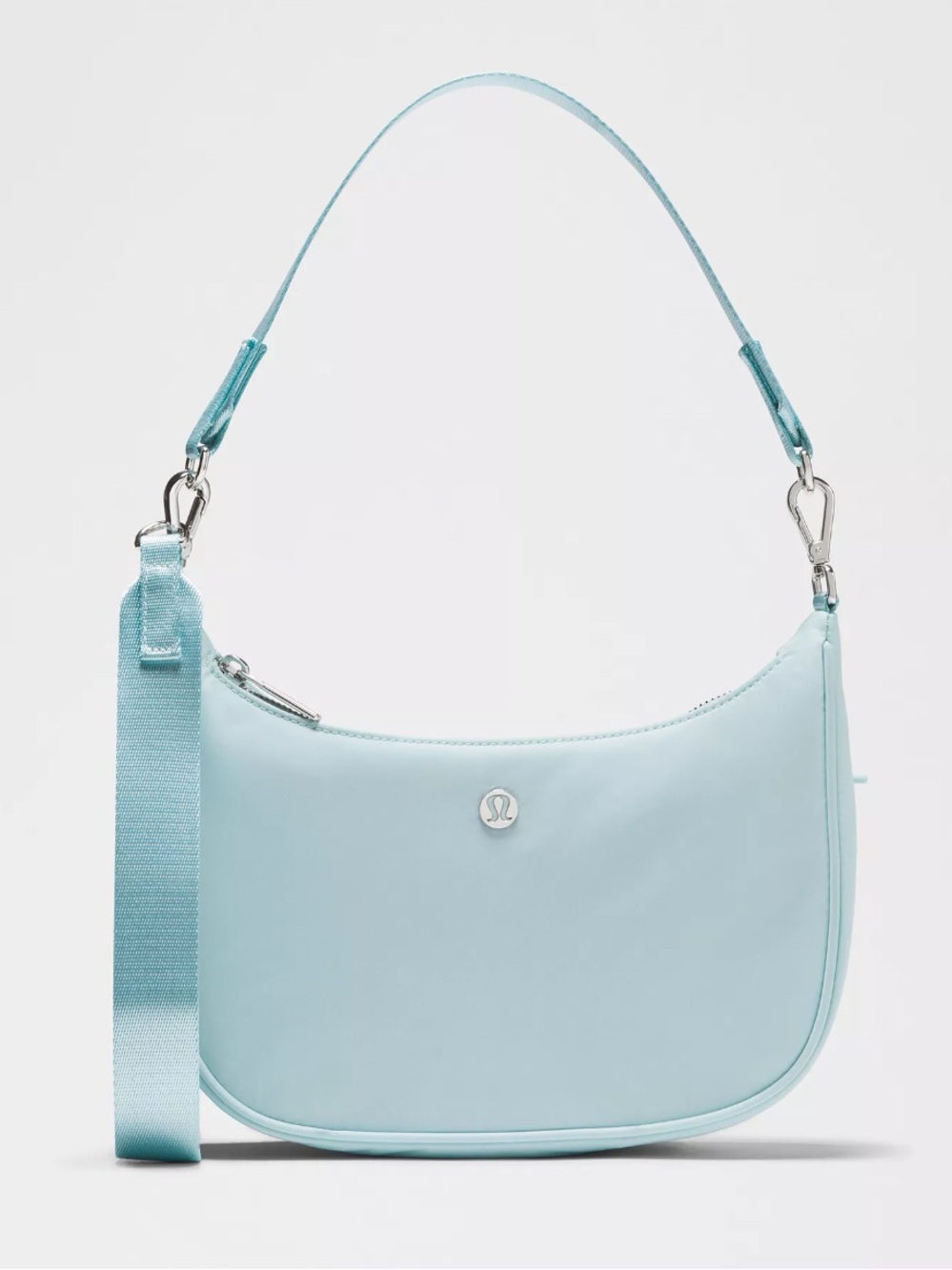 Lululemon city essentials small shoulder bag 3L silver blue NWOT purse